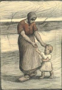 Mere Et Enfant by Eugene Laermans