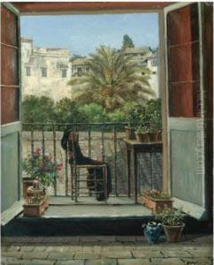 Udsigt Fra En Balkon I Rom Udsigt Fra En Balkon I Rom