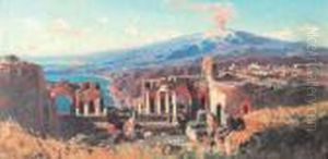 Veduta Di Taormina E Teatro Greco