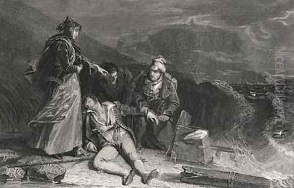 Cleveland's Rescue, from 'The Pirate' by Sir Walter Scott (1771-1832) - view 1