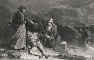 Cleveland's Rescue, from 'The Pirate' by Sir Walter Scott (1771-1832) by Alexander Chisholm