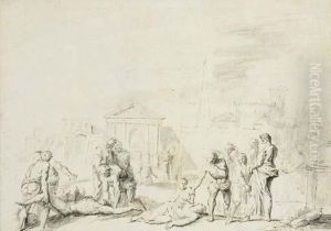 Hommes Et Femmes Mourant De La Peste Aux Portes D'une Ville Hommes Et Femmes Mourant De La Peste Aux Portes D'une Ville
