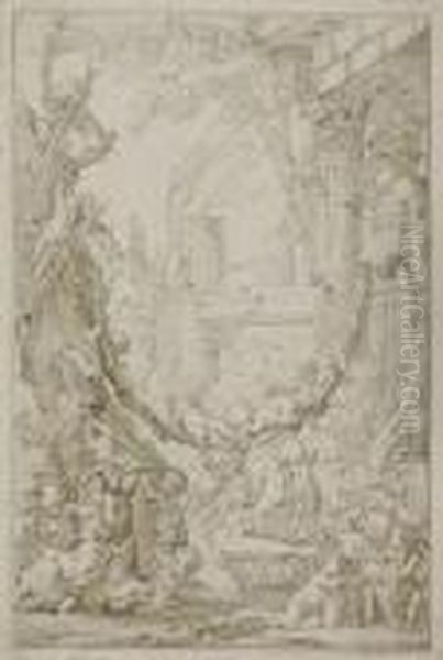 Putti Playing In The Garden Of Priapus - view 1