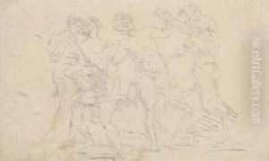 Dance Of Satyrs And Nymphs by Raymond Lafage