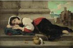 Young Italian Girl Asleep by Francois Lafon