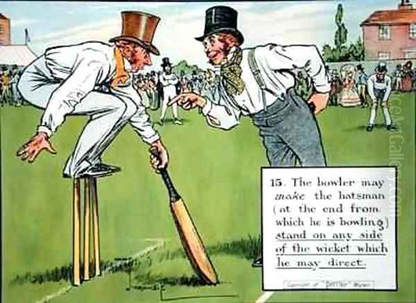 The bowler may make the batsman at the end from which he is bowling stand on any side of the wicket which he may direct - view 1
