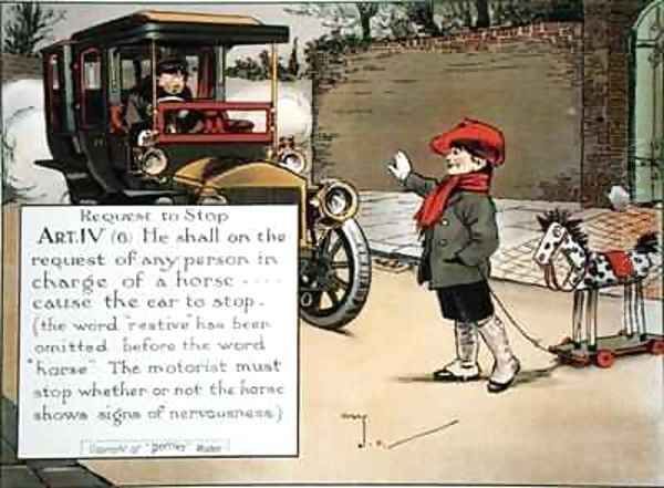 Request to Stop Art IV He shall on the request of any person in charge of a horse cause the car to stop the word restive has been omitted before the word horse - view 1