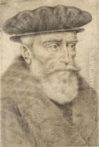 Portrait Of A Bearded Old Man, Wearing A Cap by Nicolas Lagneau