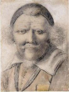 Portrait Of A Man Wearing A Cap by Nicolas Lagneau