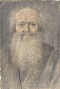 A Bearded Man, Bust-length by Nicolas Lagneau