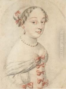 Portrait De Femme En Buste Portant Une Coiffe