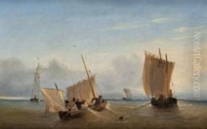 Barques En Mer. by Lef Feliksovich Lagorio