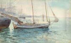 Boote Im Hafen. by Lef Feliksovich Lagorio