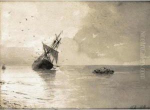 Shipping Along The Coast by Lef Feliksovich Lagorio