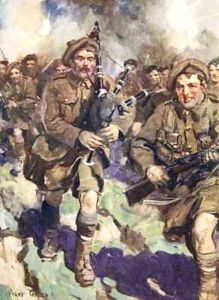 Gallant piper leading the charge by Cyrus Cuneo