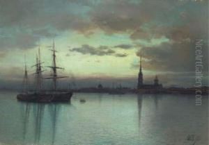 St. Petersburg At Dusk