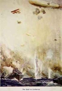The Raid on Cuxhaven December 1914 by Cyrus Cuneo