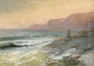 Watchers On The Crimean Coast by Lef Feliksovich Lagorio