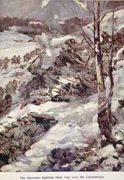 The Russians fighting their way over the Carpathians - view 1