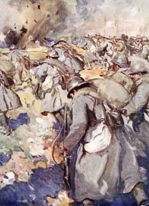 The French Force rushed forward to take possession of the Crater The French Force rushed forward to take possession of the Crater