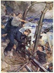 How Norah the Bulldog was saved from the sinking battleship by Cyrus Cuneo