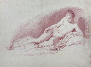Etude De Femme Nue Allongee by Louis Lagrenee