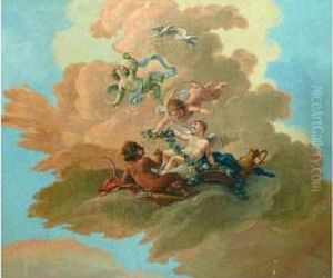 Anges. Etude Pour Un Plafond. by Louis Lagrenee