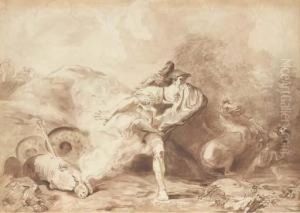 Cadmus Et Le Dragon by Louis Lagrenee