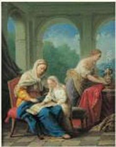 L'education De La Vierge by Louis Lagrenee