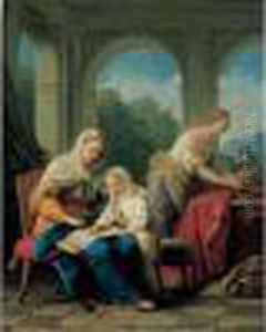 La Lecon De Lecture De La Vierge by Louis Lagrenee