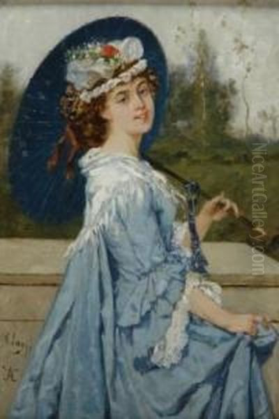 Woman With Parasol - view 1