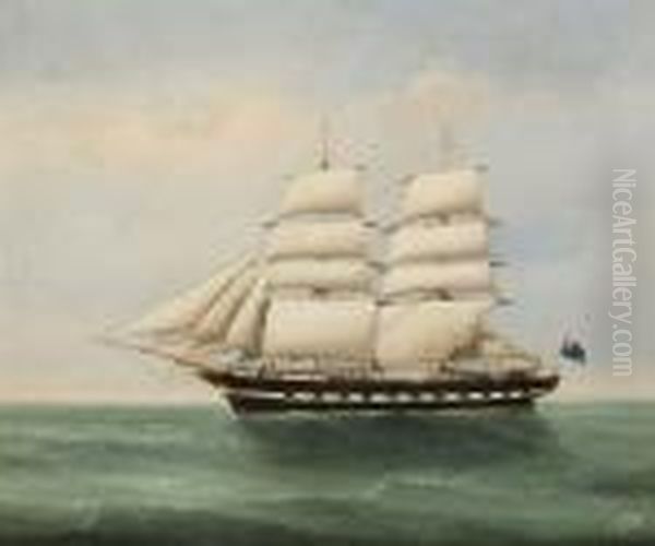 A British Ship Off A Coast. - view 1