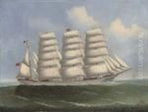 The Four-masted Barque Beechbank Under Full Sail by Lai Fong