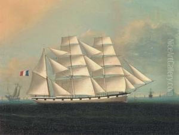 A French Barque In The Company Of A Deep Water Junk - view 1