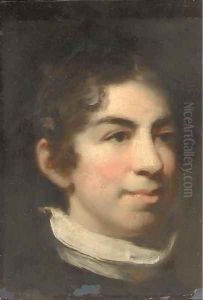 Portrait of a boy, head-and-shoulders, in a raised collar by John Constable
