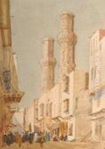 A Cairo Street Scene. by James Garden Laing