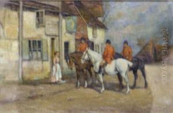 Studies Of Groups Of Huntsmen By The Crownand The Half Moon Inns - view 1