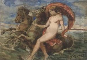 Venus Carried By A Pair Of Sea-horses Venus Carried By A Pair Of Sea-horses