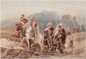 Les Cavaliers by Francois-Hippolyte Lalaisse