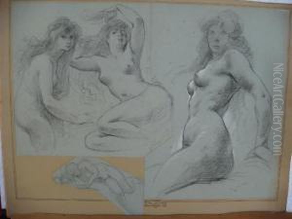 Quatre Etudes De Nus Feminins. - view 1