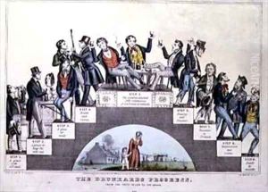 The Drunkards Progress by Currier