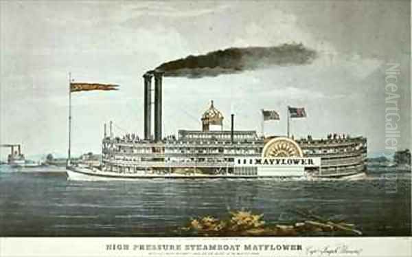 The Mayflower Steamboat on the Mississippi - view 1