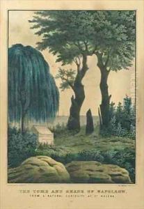 The tomb and shade of Napoleon from a natural curiosity at St Helena by Currier