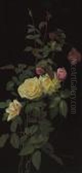 Still Life With Pink And Yellow Roses - view 1