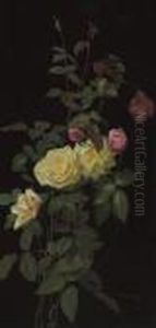 Still Life With Pink And Yellow Roses
