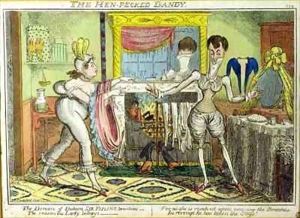 The HenPecked Dandy by Isaac Robert Cruikshank