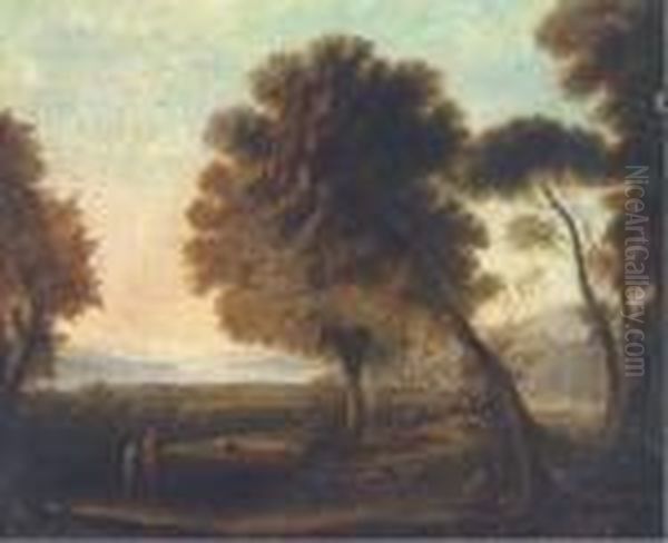 Figures In An Arcadian Landscape - view 1