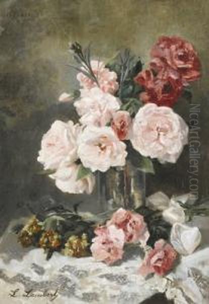Stillleben Mit Pfingstrosen In Vase. - view 1