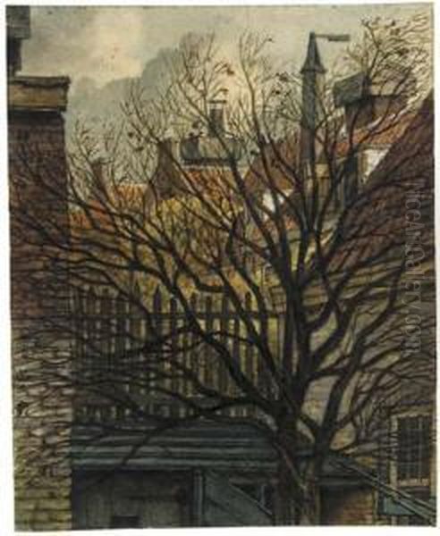 A View From The House Of The 
Artist On The Korte Leidsedwarsstraat, Amsterdam, With The Back Of The 
Houses On Thespiegelgracht - view 1