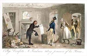 College Comforts A Freshman taking possession of his Rooms by Isaac Robert Cruikshank